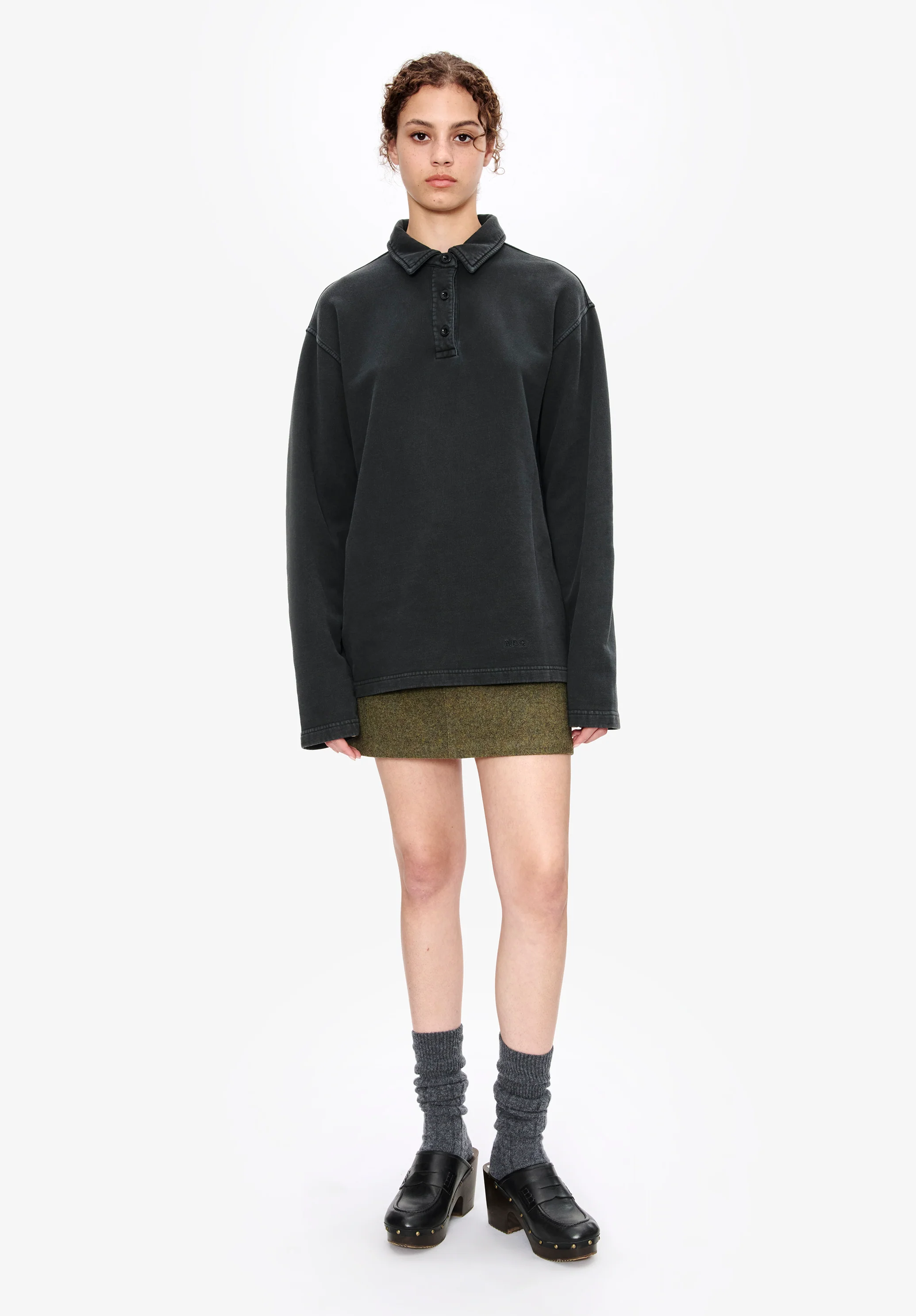 Long-sleeve unisex polo shirt - Image 5