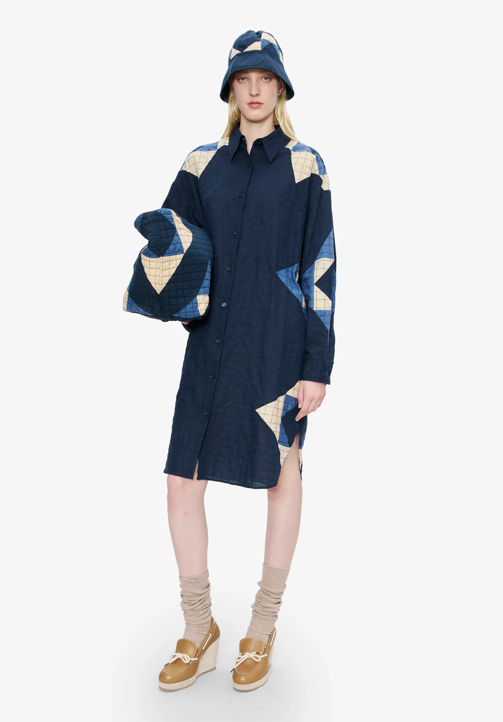 Patchwork shirt-dress - Image 4