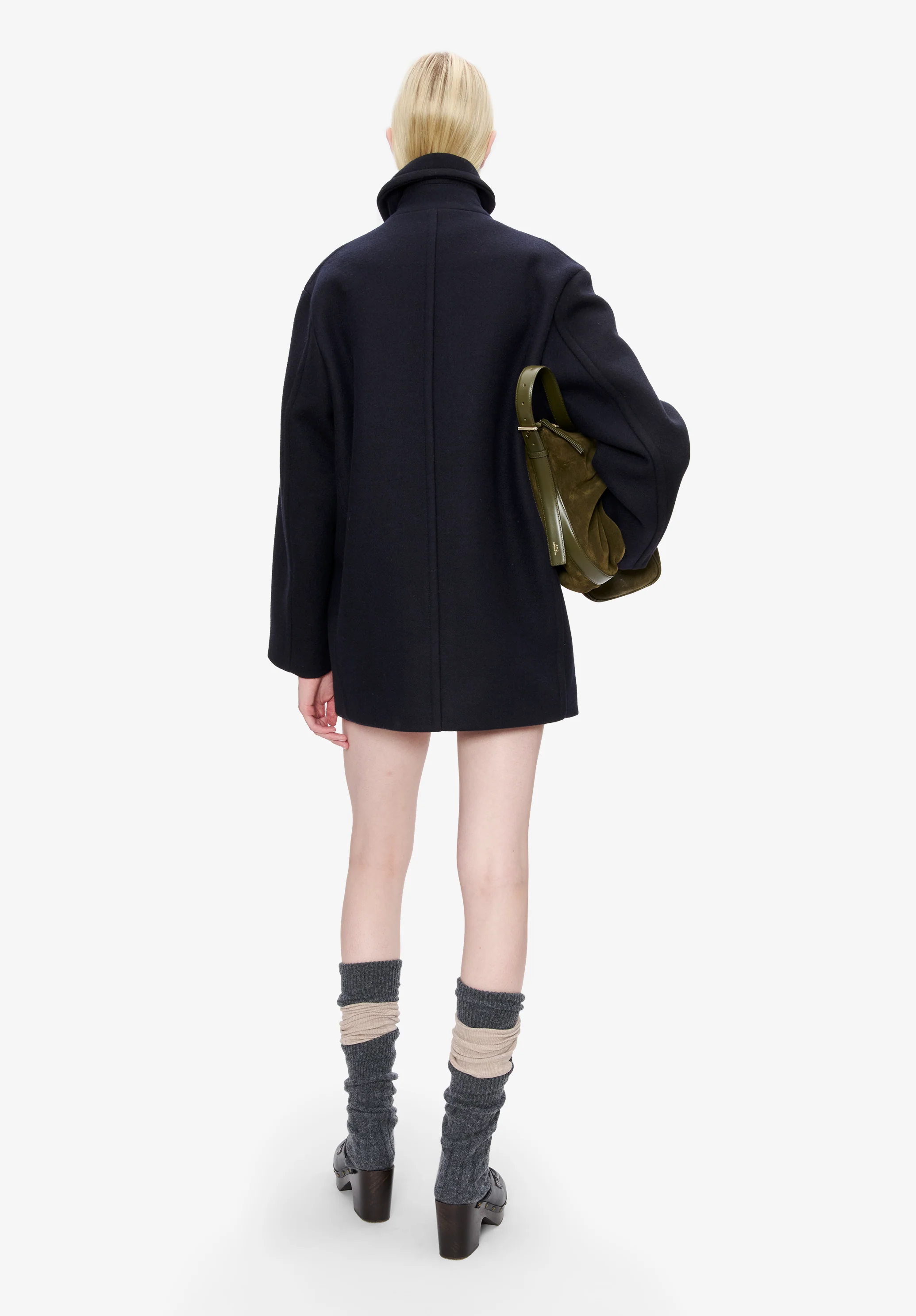Recycled wool pea coat - Image 3