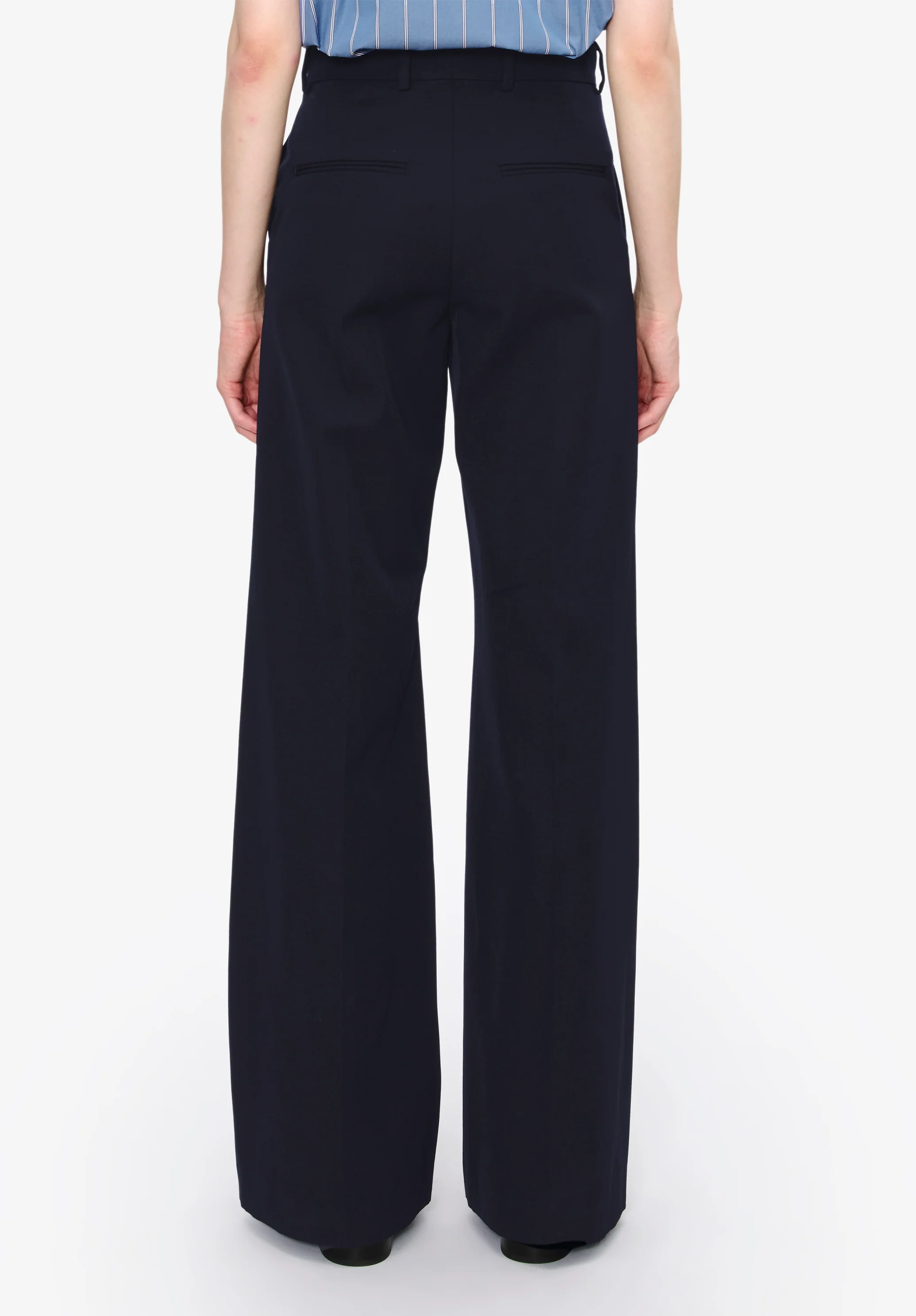 Straight-leg trousers with a permanent crease - Image 5