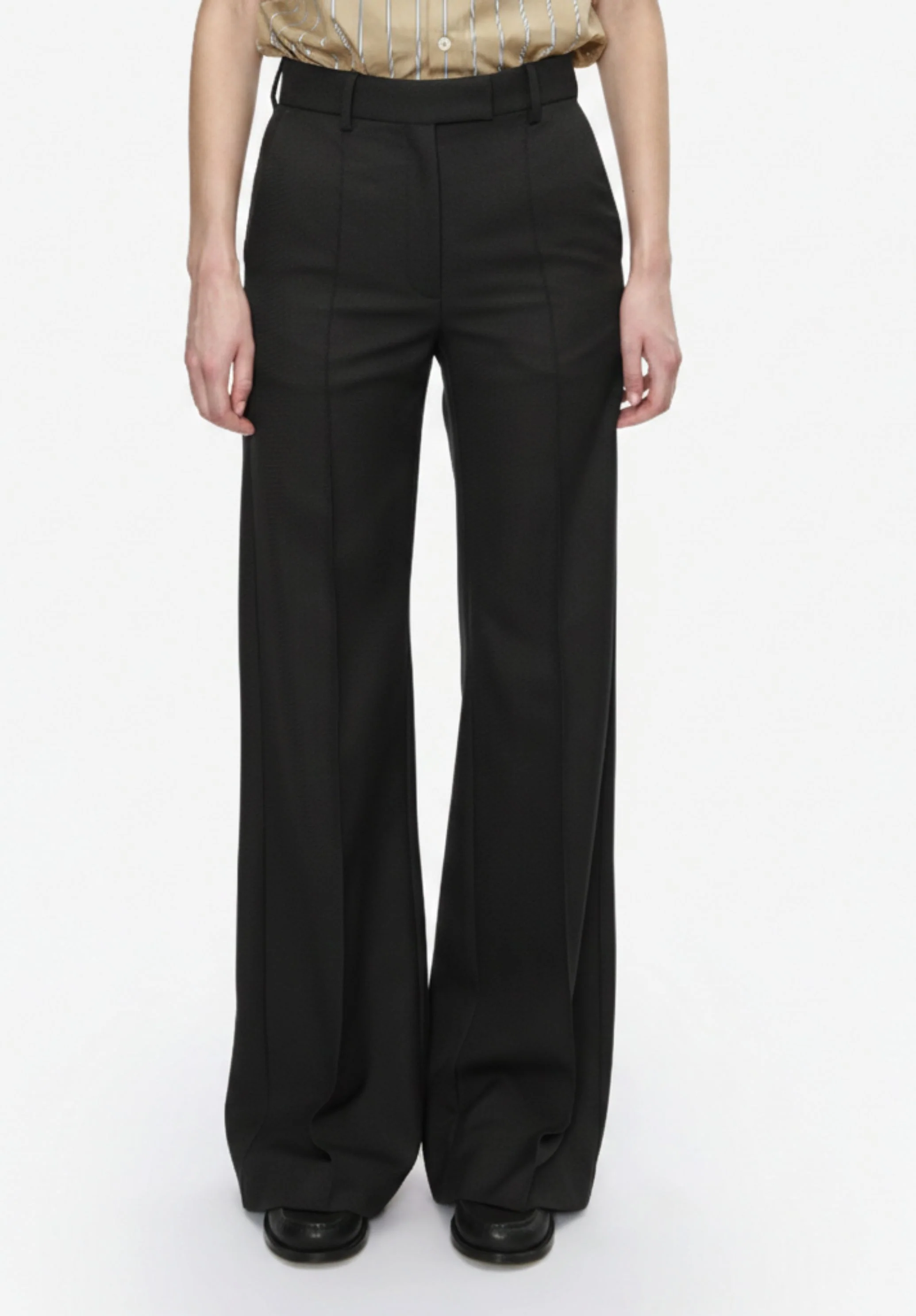 Straight-leg trousers with a permanent crease - Image 3